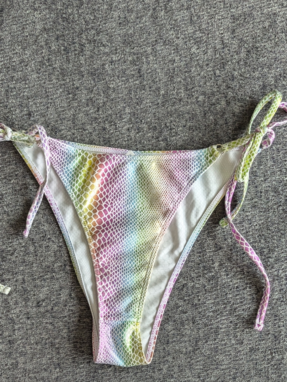 Multicolor Metallic Bikini Bottom Size L